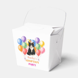 Adoption Party Gotcha day Tuxedo Cat Pet Favor Box
