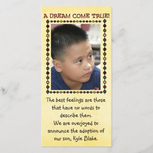 adoption photo card