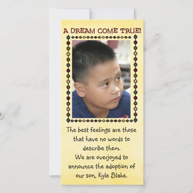 adoption photo card (Front)