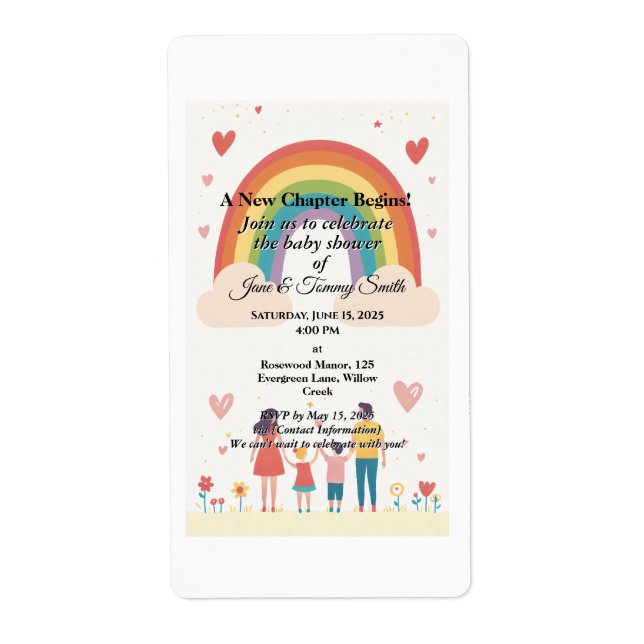 Adoption Rainbow Baby Shower (Front)