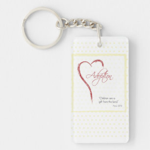 Adoption, Religious, Yellow Dots Keychain
