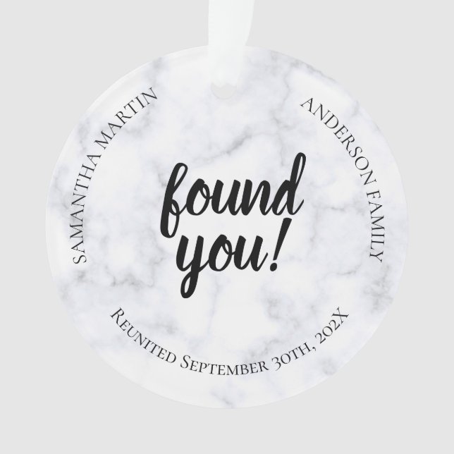 Adoption reunion ornament (Front)