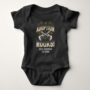 "Adoption Rocks" Adoption Day Name and DateBaby Baby Bodysuit