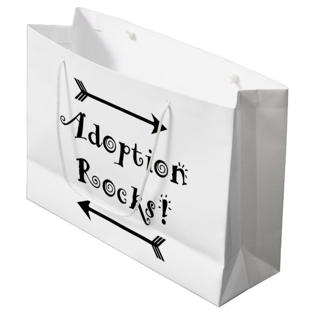 Adoption Rocks! Large Gift Bag (Front Angled)