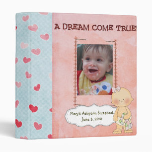 adoption scrapbook/ photo album. binder