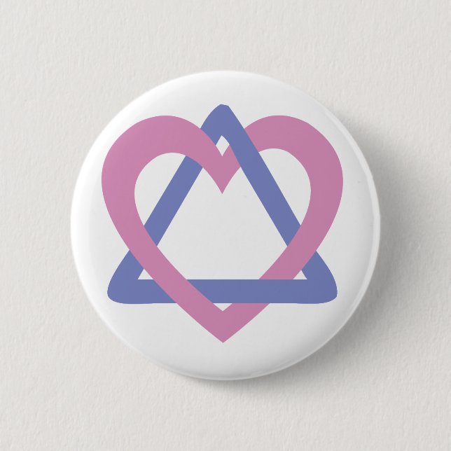 Adoption Triangle pink blue 2 Inch Round Button (Front)