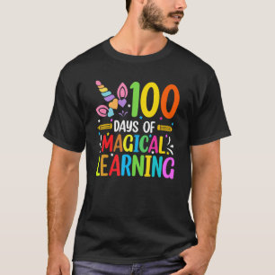 Adorable 100 Days Of Magical Learning School Unico T-Shirt