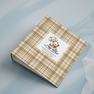 Adorable 10th Birthday Teddy Bear Gold Memory   Binder