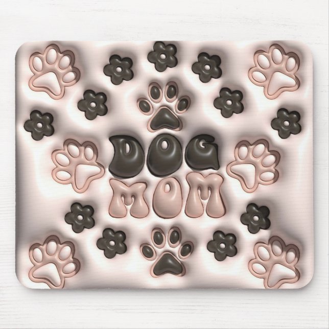 Adorable 3D Dog Mom Mouse Pad (Front)