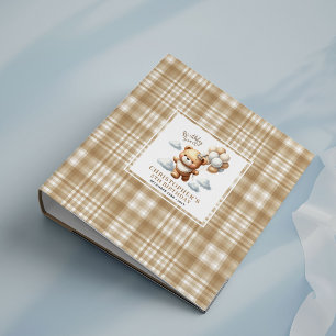 Adorable 5th Birthday Teddy Bear Gold Memory Album Binder