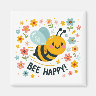 Adorable Abee Happy Carré Magnet