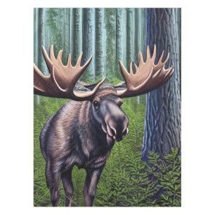 Adorable Abstract Little Moose Tablecloth