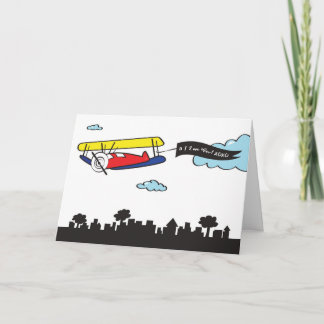 Adorable Airplane Message | I Love You Card