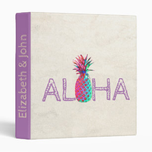 Adorable Aloha Hawaiian Pineapple Binder
