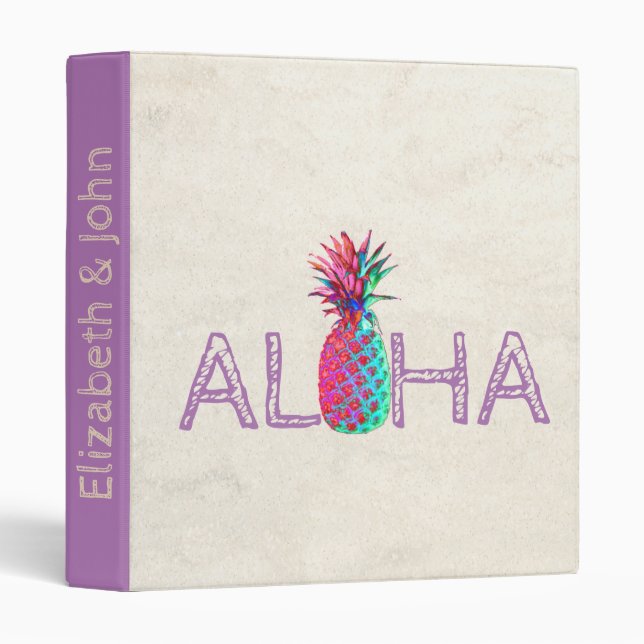 Adorable Aloha Hawaiian Pineapple Binder (Front/Spine)
