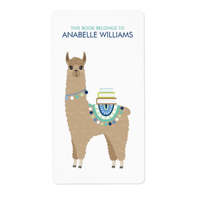 Adorable Alpaca plaque personnalisée (Devant)