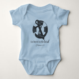 Adorable Anchored in the Lord Baby Bodysuit