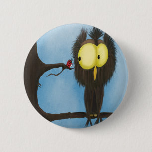 Adorable And Colourful Owl Oliver 2 Inch Round Button