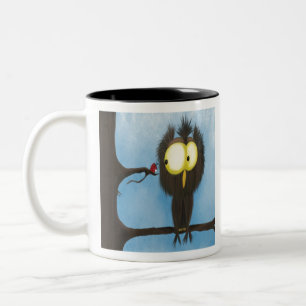 Adorable And Colourful Owl Oliver Two-Tone Coffee Mug