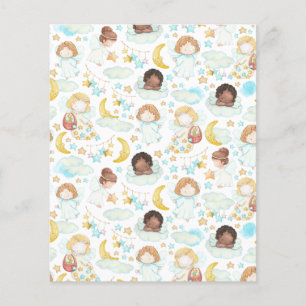 Adorable Angels and Stars Watercolor Art