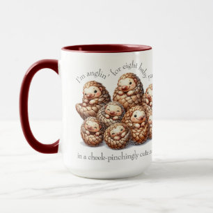 Adorable Anglin' for 8 Cute Cuddling Pangolins Mug