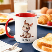 Adorable animal design kid's mug