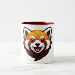 Adorable Animal Face Two-Tone Coffee Mug