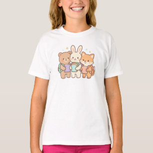 Adorable Animal Friends Ready for School T-Shirt