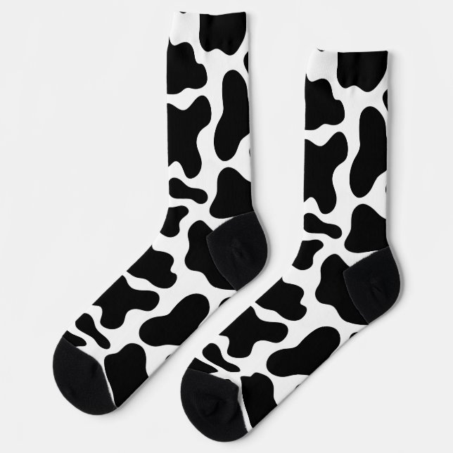 Adorable animal pattern Black and white Modern Socks (Left)
