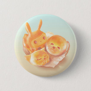 Adorable Animal Shaped Bread 2 Inch Round Button