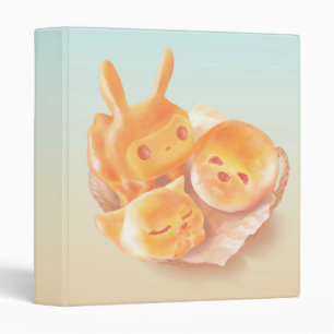 Adorable Animal Shaped Bread 3 Ring Binder