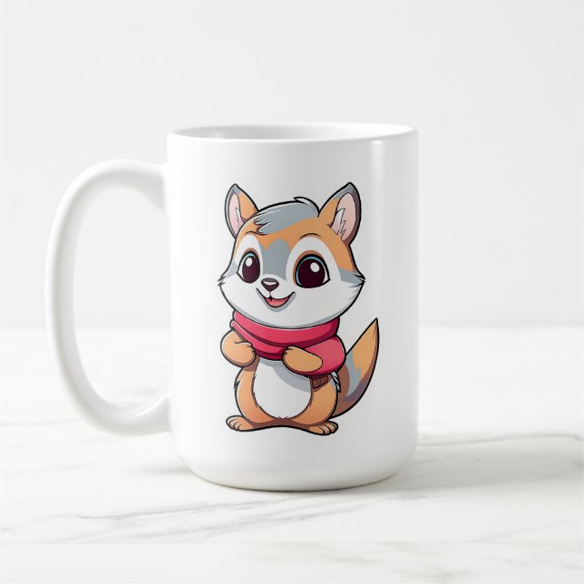 Adorable animal squirrel coffee mug (Left)