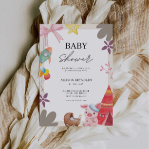 Adorable Animals Baby Shower Invitation