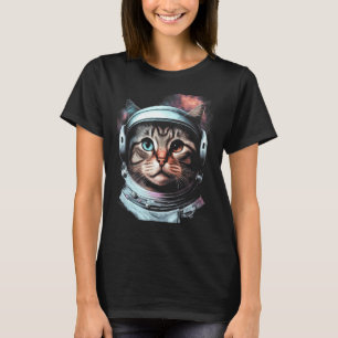 Adorable Astronaut Cat Kitty Illustration T-Shirt