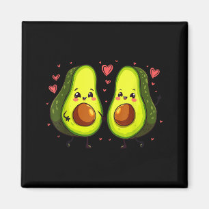 Adorable Avocado Valentines Day Love Matching Coup Magnet