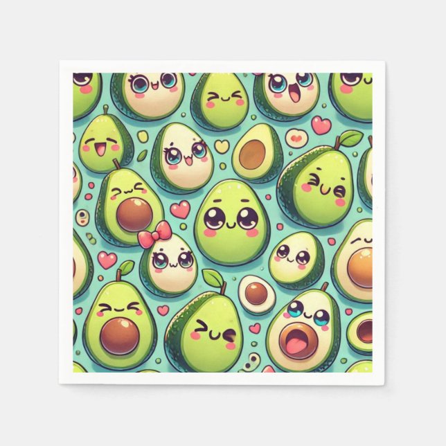 Adorable Avocados Napkin (Front)