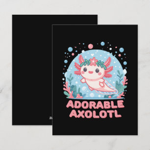 Adorable Axolotl Aquatic Cuteness Holiday Card