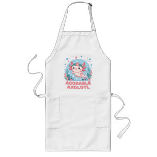 Adorable Axolotl Aquatic Cuteness Long Apron