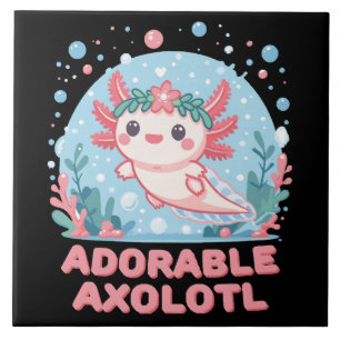 Adorable Axolotl Aquatic Cuteness Tile