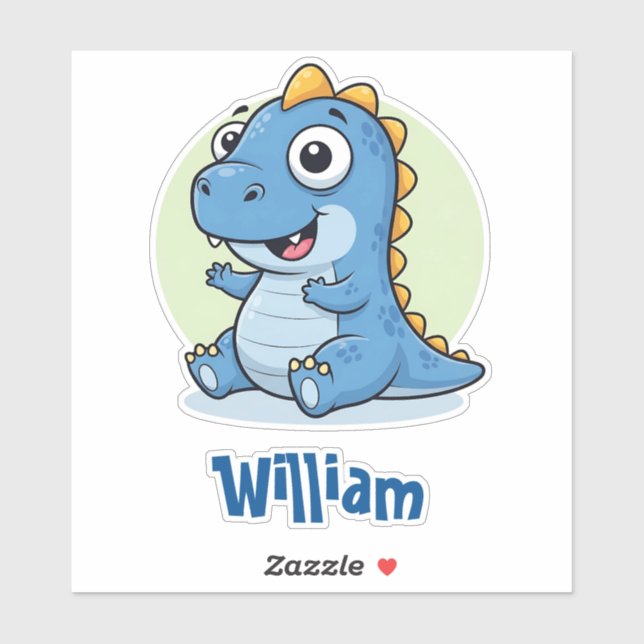 Adorable Baby Blue Dinosaur (Sheet)