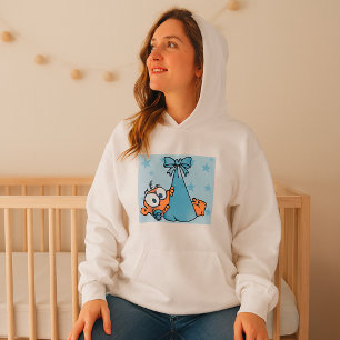 Adorable Baby Boy with Pacifier in a Sling  Hoodie