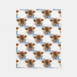 Adorable Baby Calf Baby Blanket 