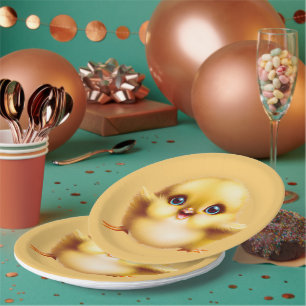 Adorable Baby Chick Paper Plate
