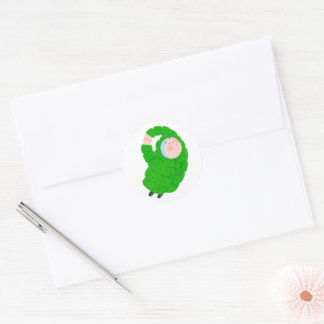Adorable Baby Classic Round Sticker