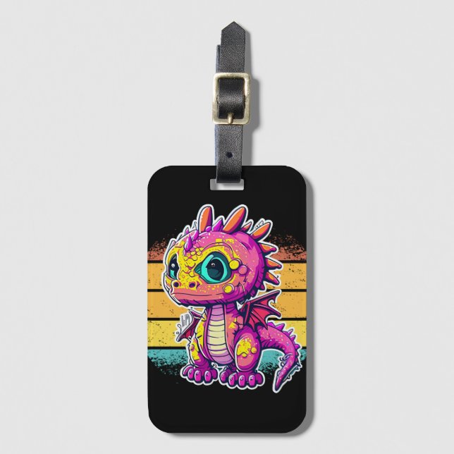 Adorable Baby Dinosaur | Jurassic Joy Luggage Tag (Front Vertical)