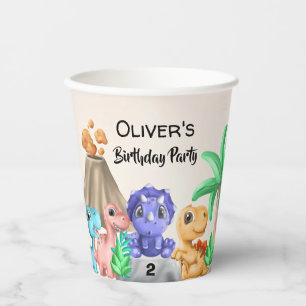 Adorable Baby Dinosaurs Birthday Party Paper Cups