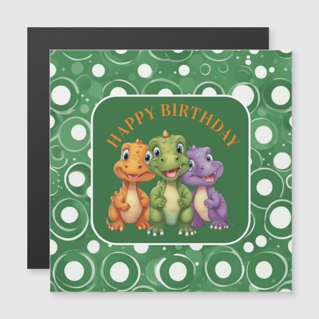 Adorable Baby Dinosaur's Party (Front/Back)