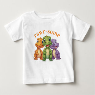 Adorable Baby Dinosaur's Party T-Shirt