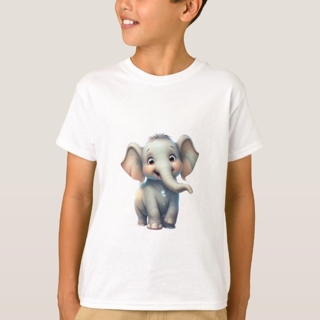 Adorable Baby Elephant design t-shirt (Front)