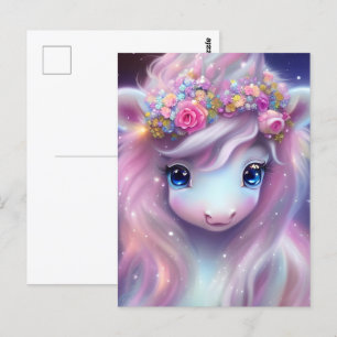 Adorable Baby Fantasy Unicorn Postcard